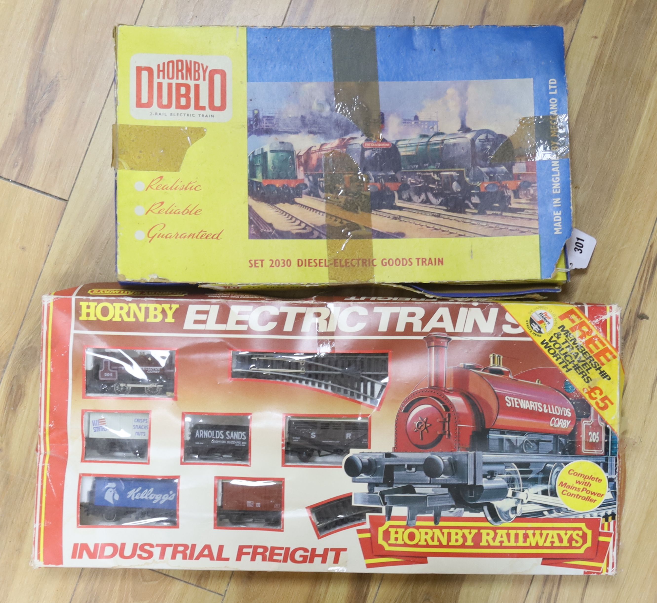 A Hornby 00 set 2030 and an Industrial freight set